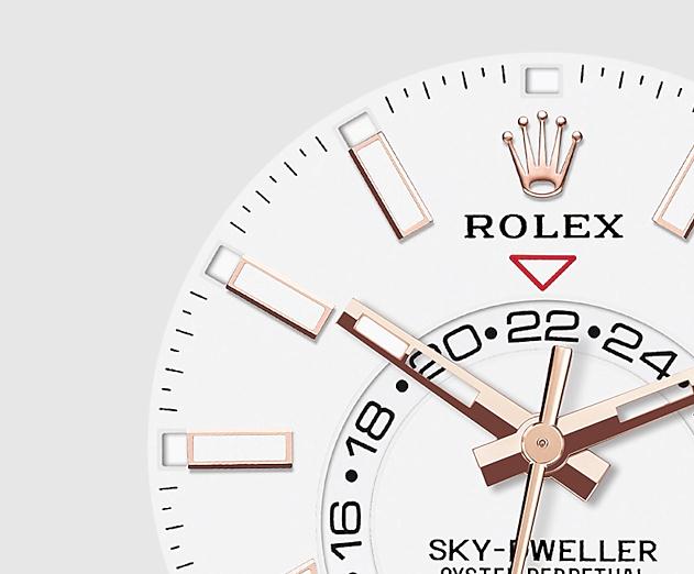 The 42 mm copy Rolex Sky-dweller 326135 watches have white dials, date windows and dual time zone displays.