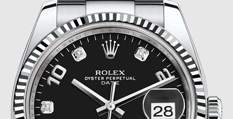 The durable fake Rolex Datejust 34 115234 watches are made from white gold and Oystersteel.