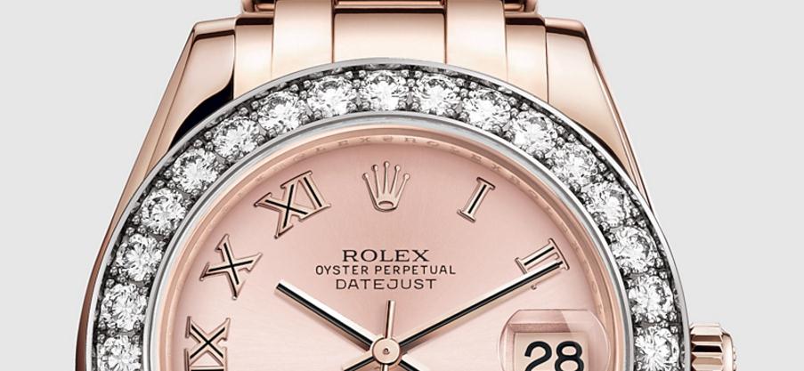 The luxury copy Rolex Pearlmaster 34 81285 watches are made from everose gold.
