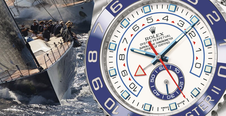 The 44 mm fake Rolex Yacht-Master II 116680 watches have white dials.