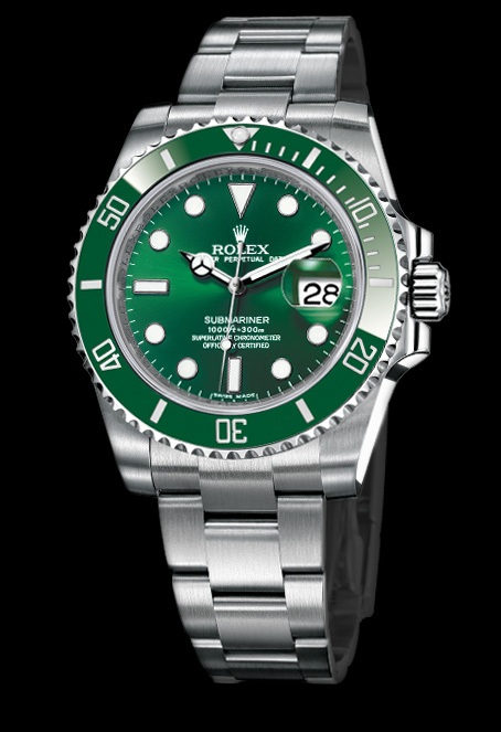 The sturdy replica Rolex Submariner Date 116610LV watches are made from Oystersteel.