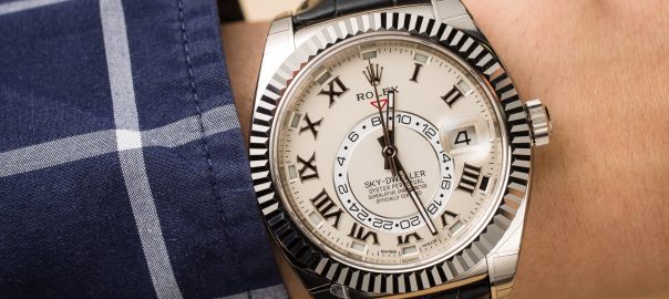 The male copy watches have dual time zone.